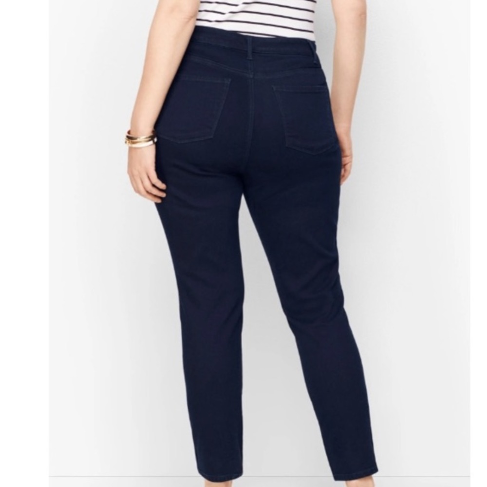 Talbots Flawless Five-Pocket Dark Wash Jeggings - Picture 2 of 10